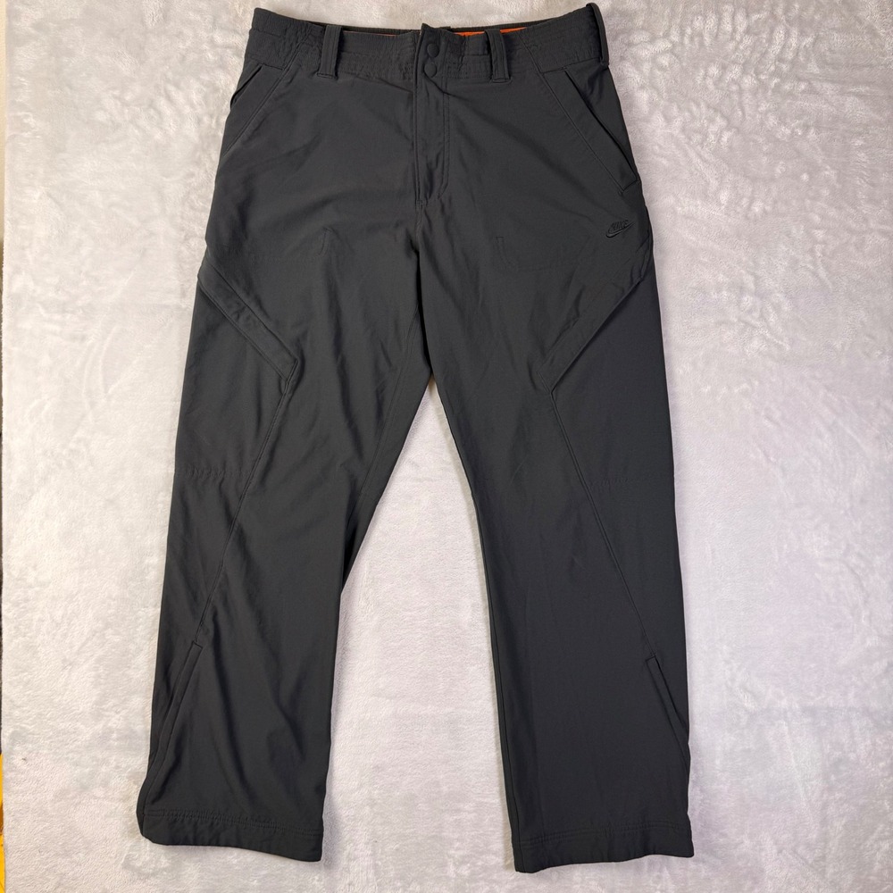 Nike FIT DRY Athletic Pants Mens Size M Black Ankle Zip Tapered Training